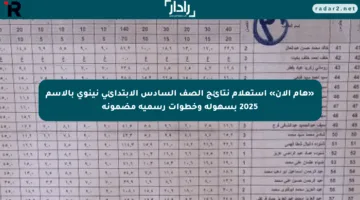 «هام الآن» استعلام نتائج الصف السادس الابتدائي نينوى بالاسم 2025 بسهولة وخطوات رسمية مضمونة